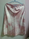 MNG Light Pink Long Skirt, Size L - Front